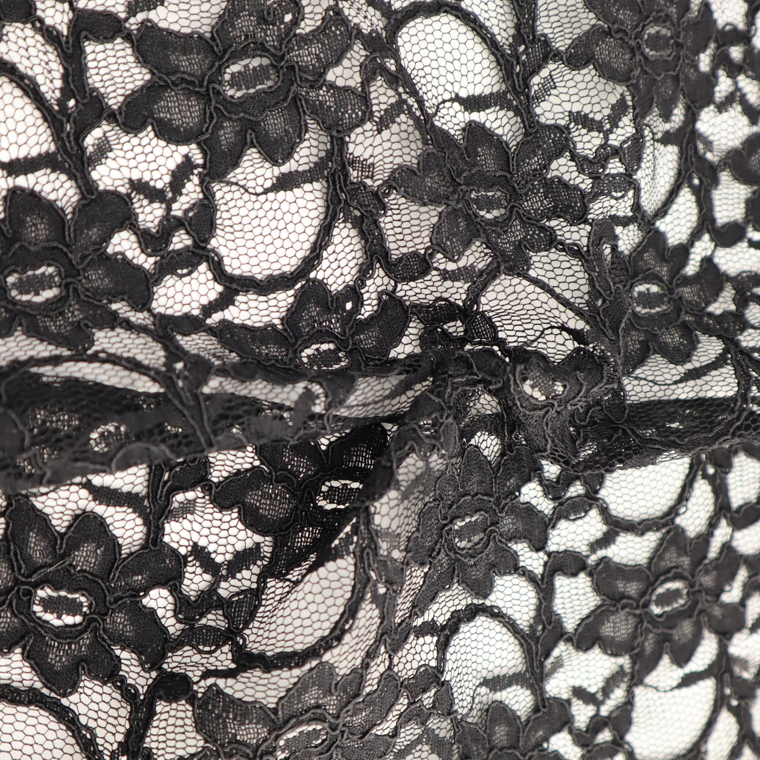 Corded Lace Black – Reynard Fabrics